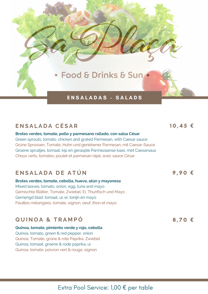 Carta Snack Bar Comida 1 2025