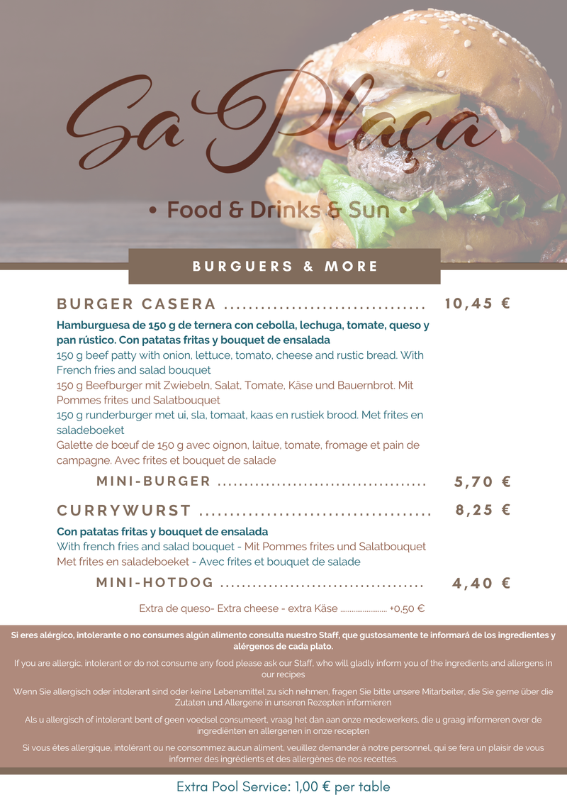 Carta Snack Bar Comida 5 2025